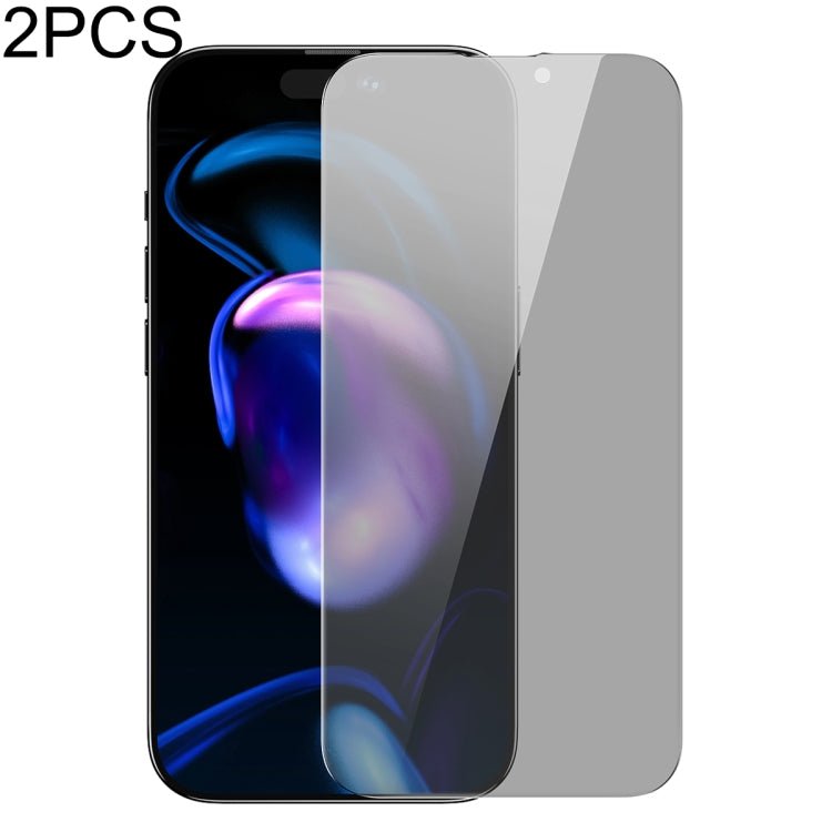 For iPhone 14 Pro Max 2pcs Baseus 0.3mm Anti-peeping Tempered Glass Film