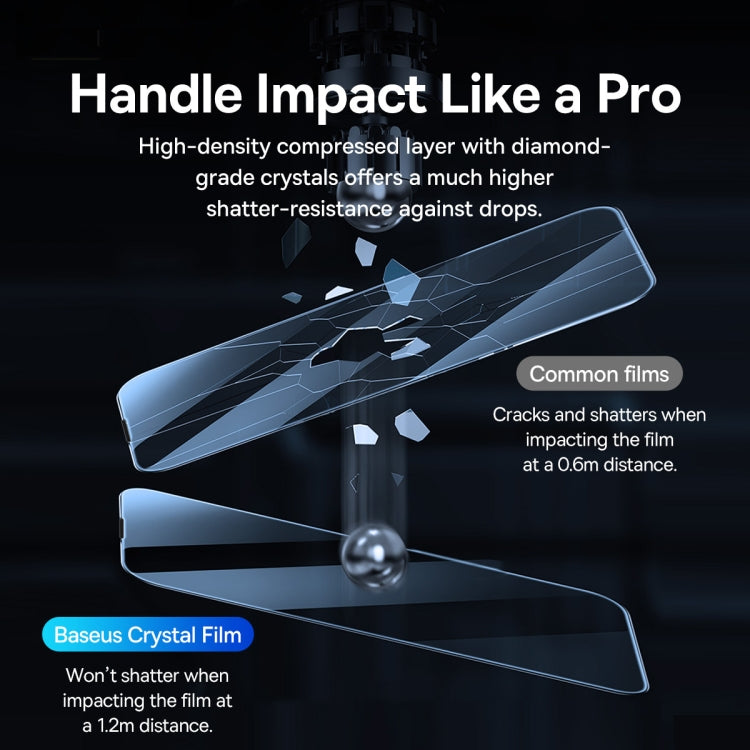 For iPhone 14 Pro Max 2pcs Baseus 0.3mm Crystal Tempered Glass Film