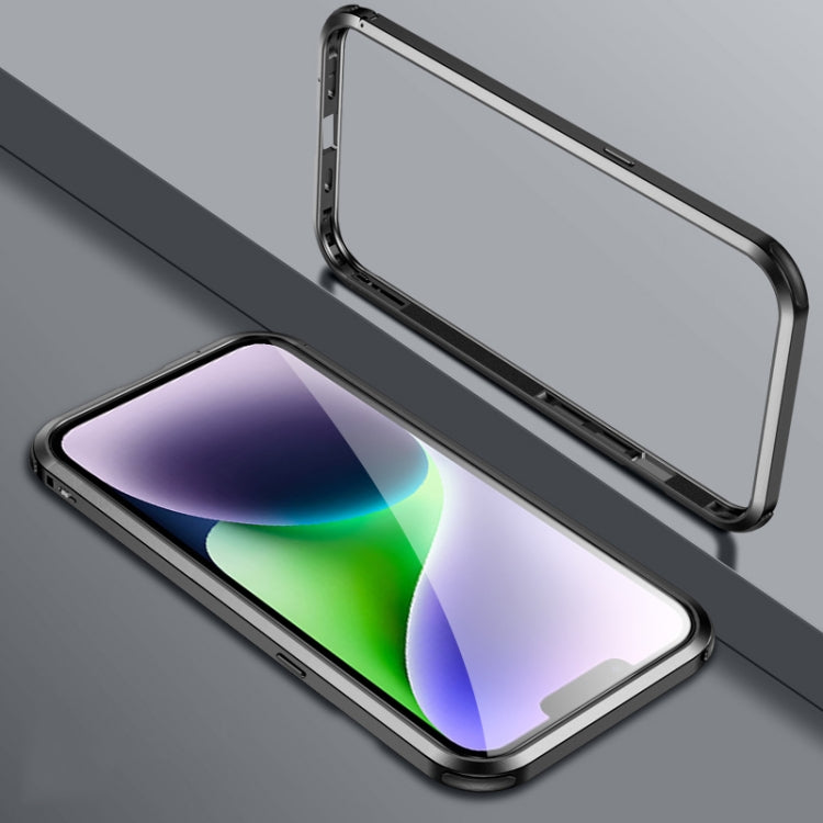For iPhone 14 Four Corners Shockproof Metal Frame Phone Case