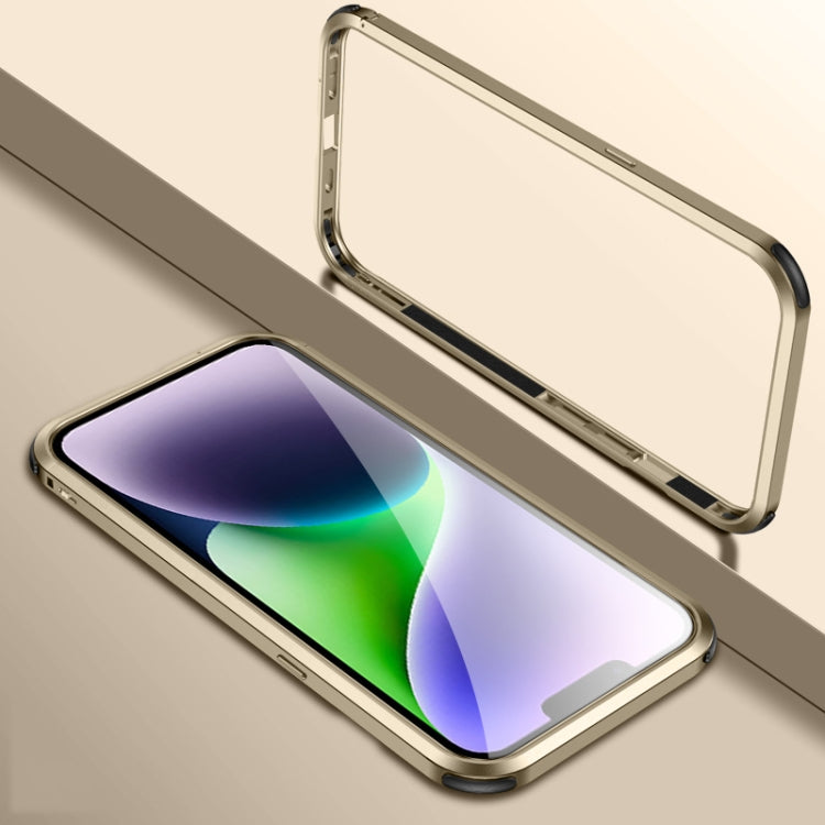 For iPhone 14 Four Corners Shockproof Metal Frame Phone Case