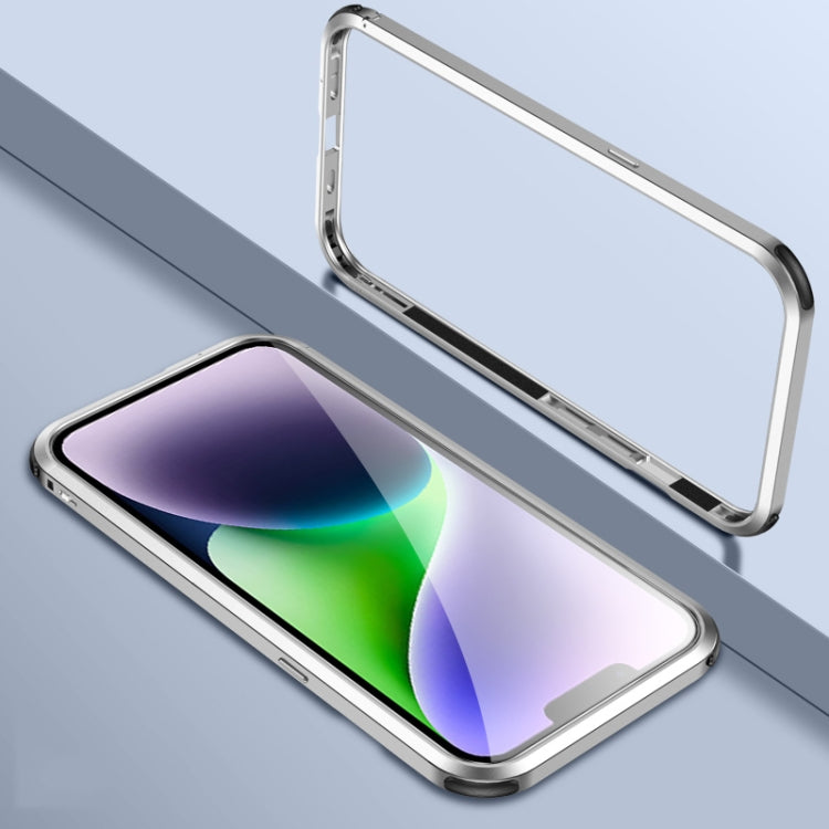 For iPhone 14 Four Corners Shockproof Metal Frame Phone Case