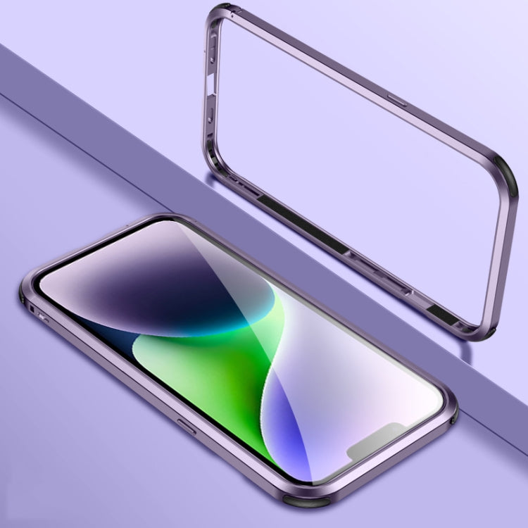 For iPhone 14 Four Corners Shockproof Metal Frame Phone Case
