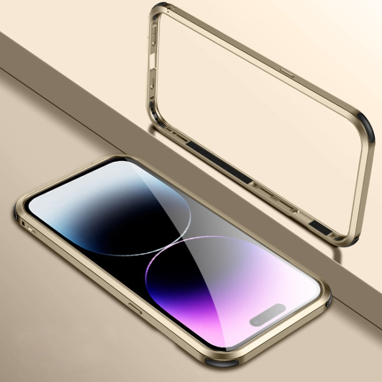 For iPhone 14 Pro Four Corners Shockproof Metal Frame Phone Case