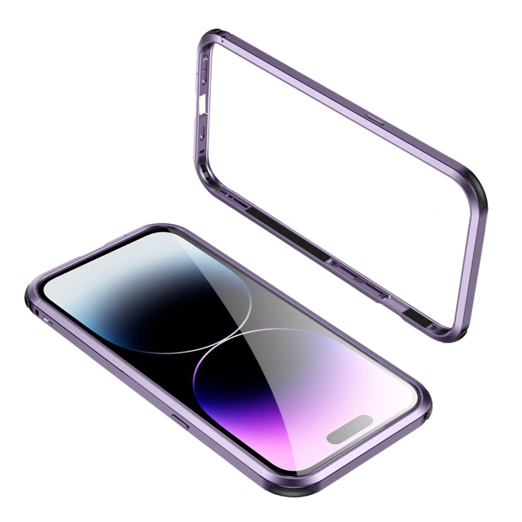 For iPhone 14 Pro Four Corners Shockproof Metal Frame Phone Case