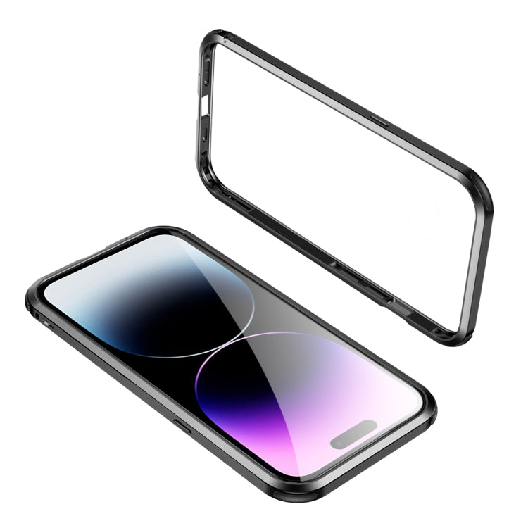 For iPhone 14 Pro Max Four Corners Shockproof Metal Frame Phone Case