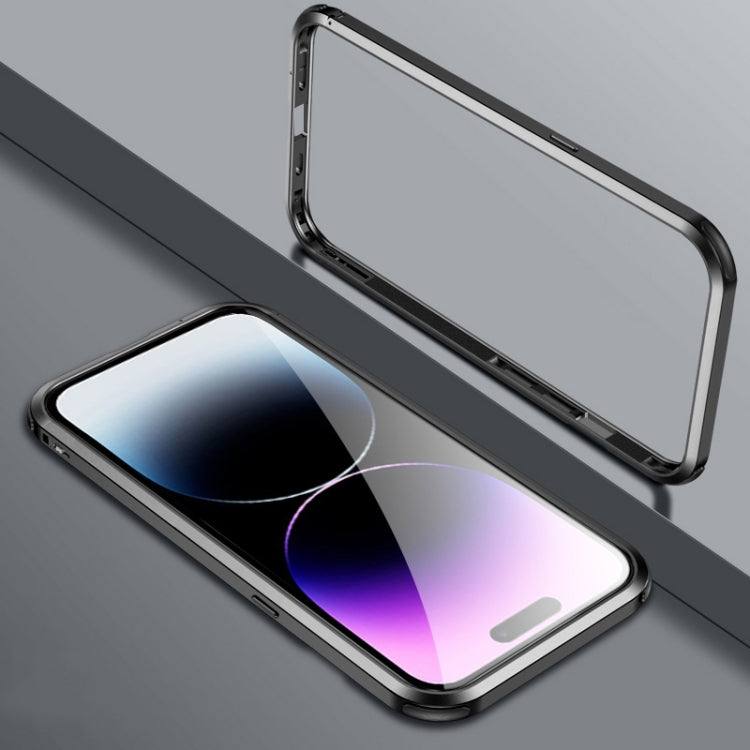 For iPhone 14 Pro Max Four Corners Shockproof Metal Frame Phone Case