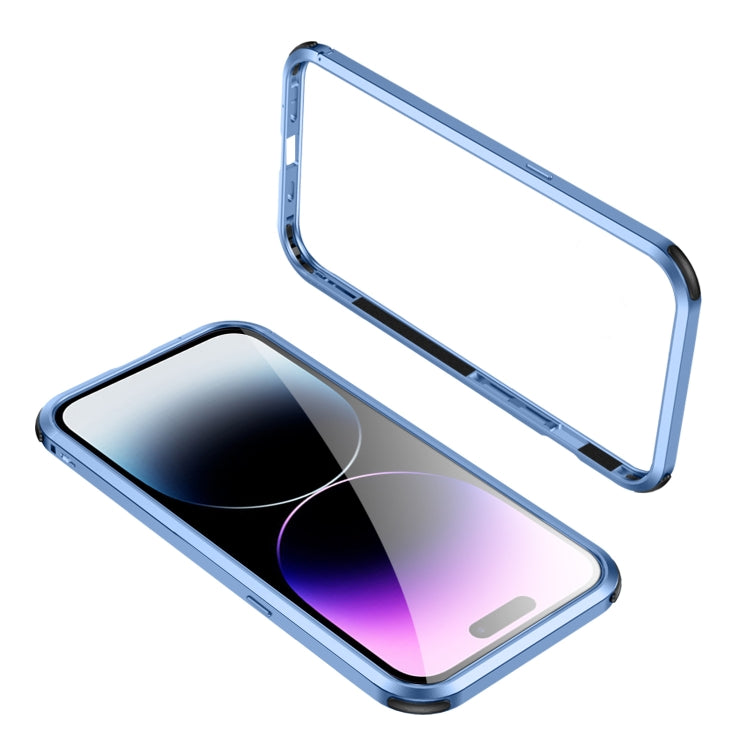 For iPhone 14 Pro Max Four Corners Shockproof Metal Frame Phone Case