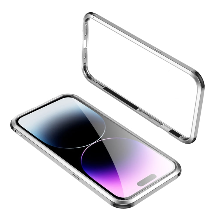 For iPhone 14 Pro Max Four Corners Shockproof Metal Frame Phone Case