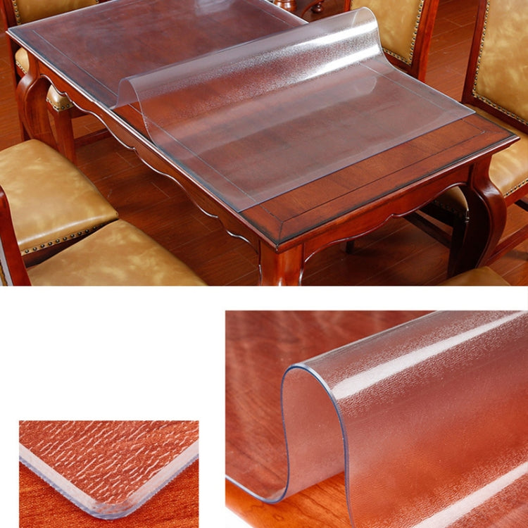 90x150cm Waterproof Oilproof Transparent Frosted PVC Disposable Tablecloth Coffee Table Mat