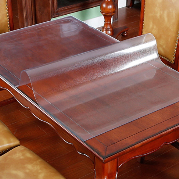 100x100cm Waterproof Oilproof Transparent Frosted PVC Disposable Tablecloth Coffee Table Mat