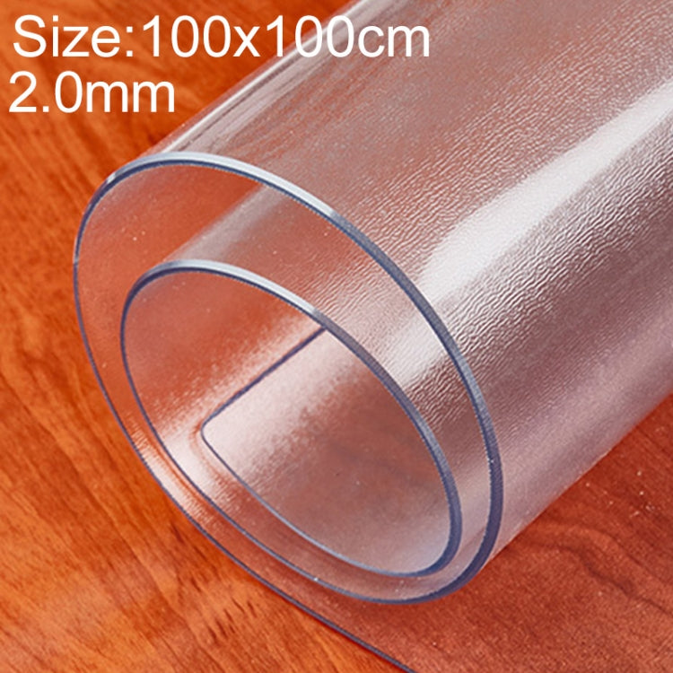 100x100cm Waterproof Oilproof Transparent Frosted PVC Disposable Tablecloth Coffee Table Mat