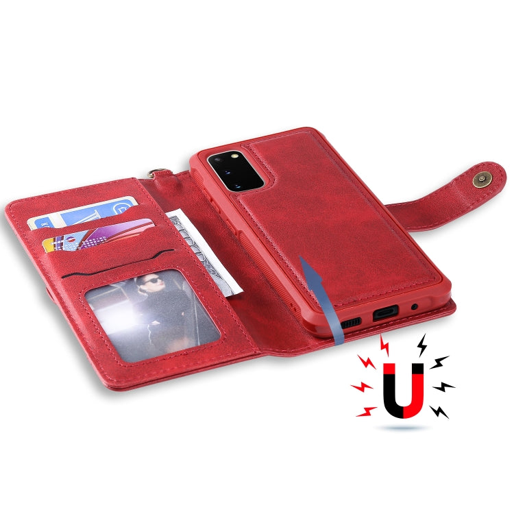 For Galaxy S20 Multifunctional Detachable Magnetic Horizontal Flip Leather Case with Card Slots & Holder & Wallet