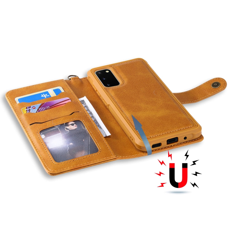 For Galaxy S20 Multifunctional Detachable Magnetic Horizontal Flip Leather Case with Card Slots & Holder & Wallet