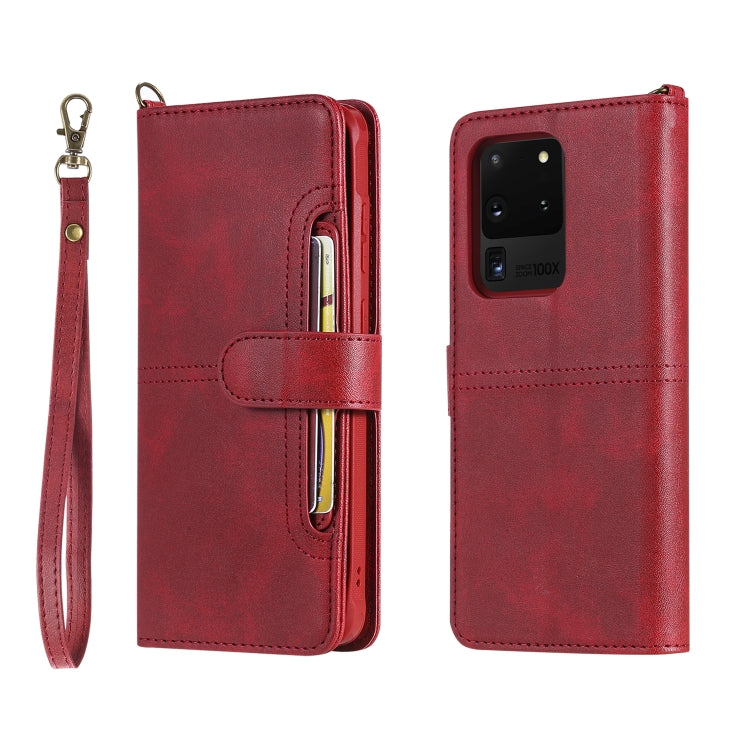 For Galaxy S20 Ultra Multifunctional Detachable Magnetic Horizontal Flip Leather Case with Card Slots & Holder & Wallet