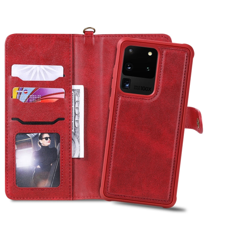 For Galaxy S20 Ultra Multifunctional Detachable Magnetic Horizontal Flip Leather Case with Card Slots & Holder & Wallet