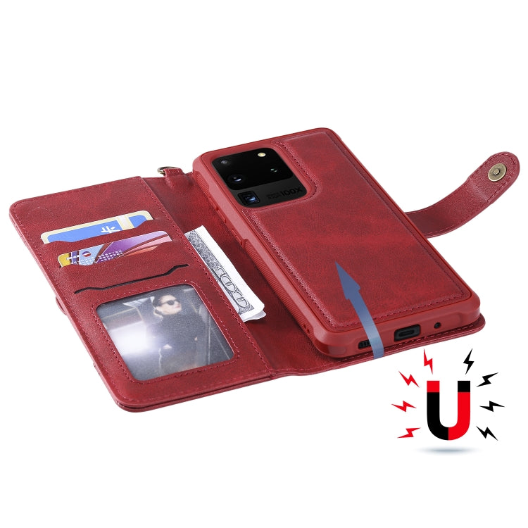 For Galaxy S20 Ultra Multifunctional Detachable Magnetic Horizontal Flip Leather Case with Card Slots & Holder & Wallet