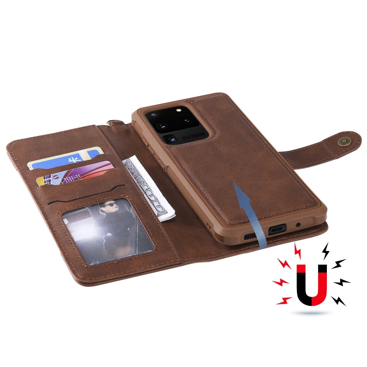 For Galaxy S20 Ultra Multifunctional Detachable Magnetic Horizontal Flip Leather Case with Card Slots & Holder & Wallet