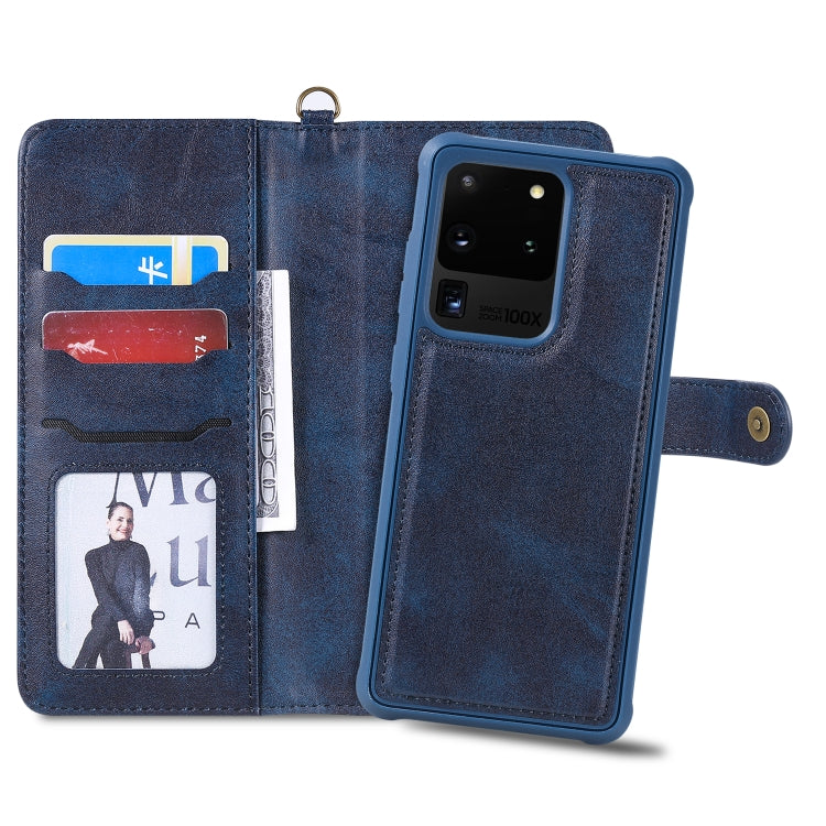 For Galaxy S20 Ultra Multifunctional Detachable Magnetic Horizontal Flip Leather Case with Card Slots & Holder & Wallet