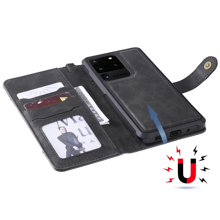 For Galaxy S20 Ultra Multifunctional Detachable Magnetic Horizontal Flip Leather Case with Card Slots & Holder & Wallet