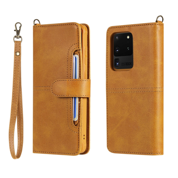 For Galaxy S20 Ultra Multifunctional Detachable Magnetic Horizontal Flip Leather Case with Card Slots & Holder & Wallet