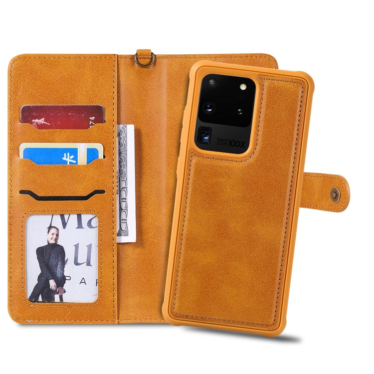For Galaxy S20 Ultra Multifunctional Detachable Magnetic Horizontal Flip Leather Case with Card Slots & Holder & Wallet