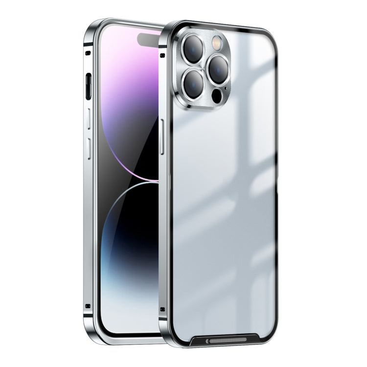 For iPhone 14 Pro Frosted Metal Phone Case