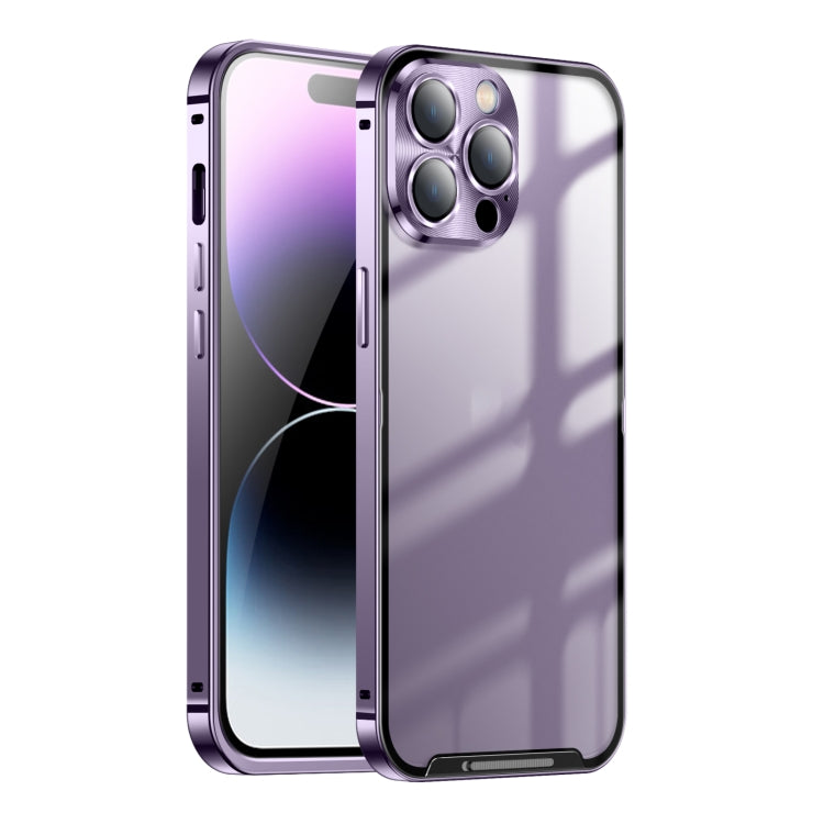 For iPhone 14 Pro Frosted Metal Phone Case