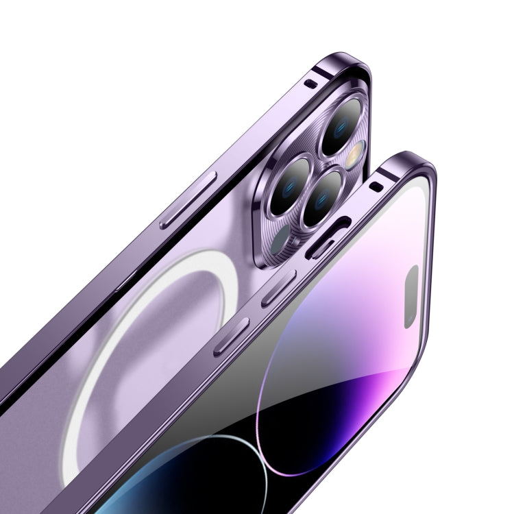 For iPhone 14 Pro Frosted Metal Phone Case