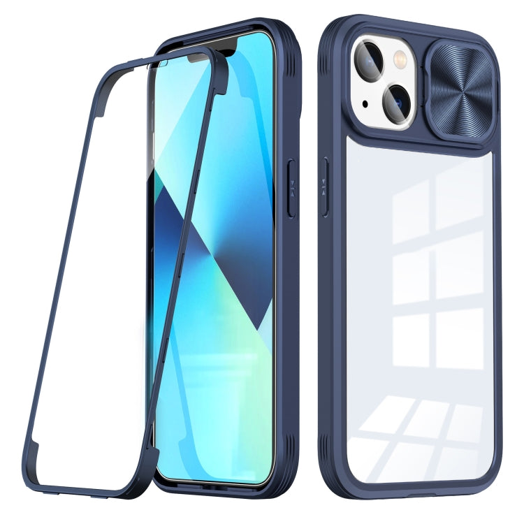 For iPhone 14 Plus 360 Full Body Sliding Camshield Phone Case