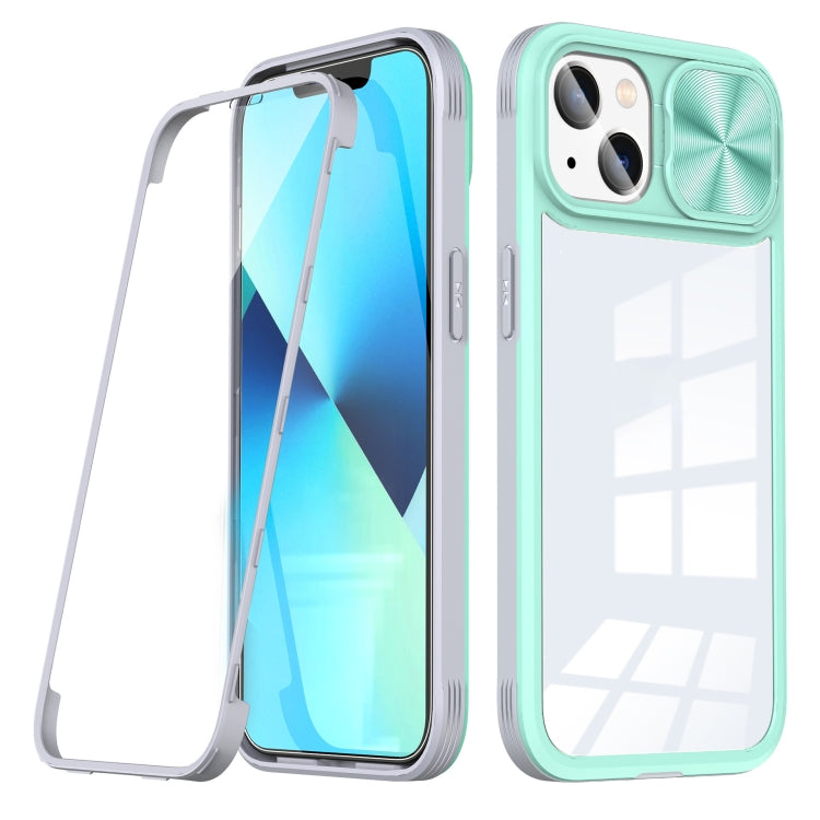 For iPhone 14 Plus 360 Full Body Sliding Camshield Phone Case