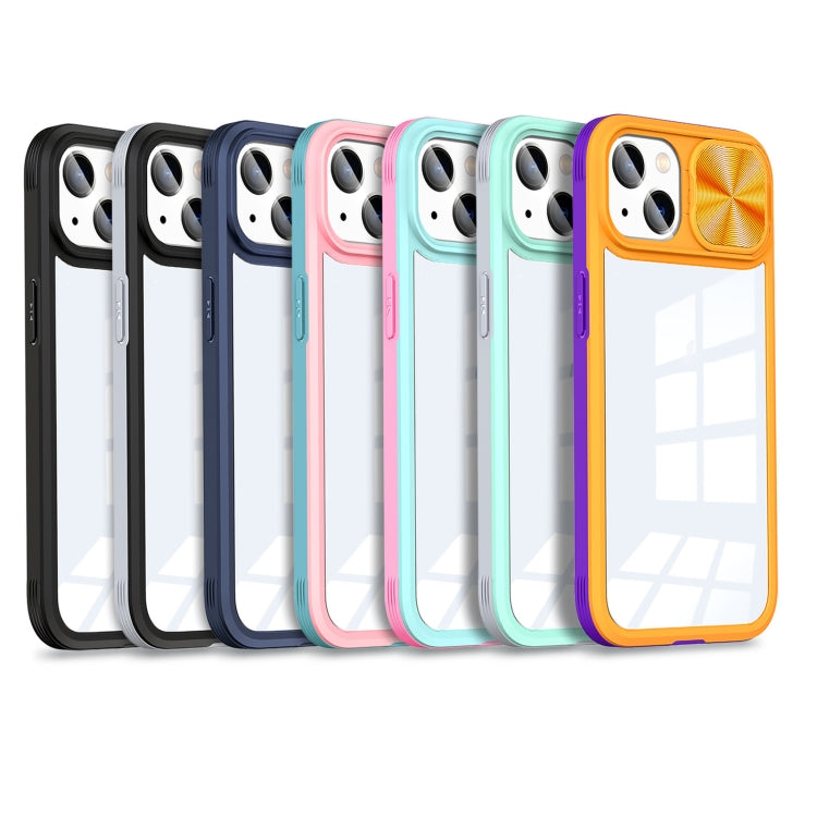 For iPhone 14 Plus 360 Full Body Sliding Camshield Phone Case