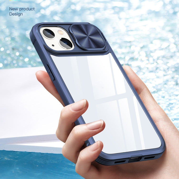 For iPhone 14 Plus 360 Full Body Sliding Camshield Phone Case