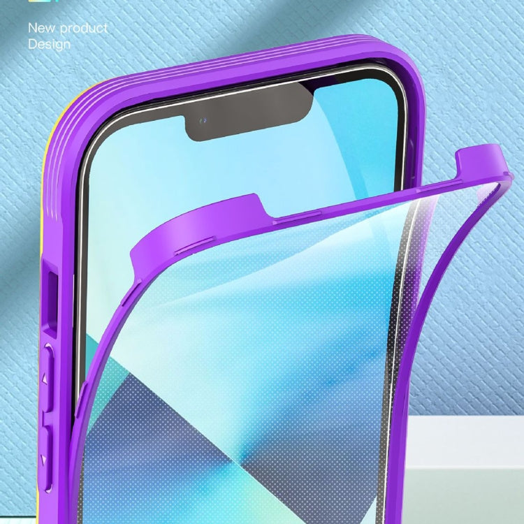 For iPhone 14 Plus 360 Full Body Sliding Camshield Phone Case