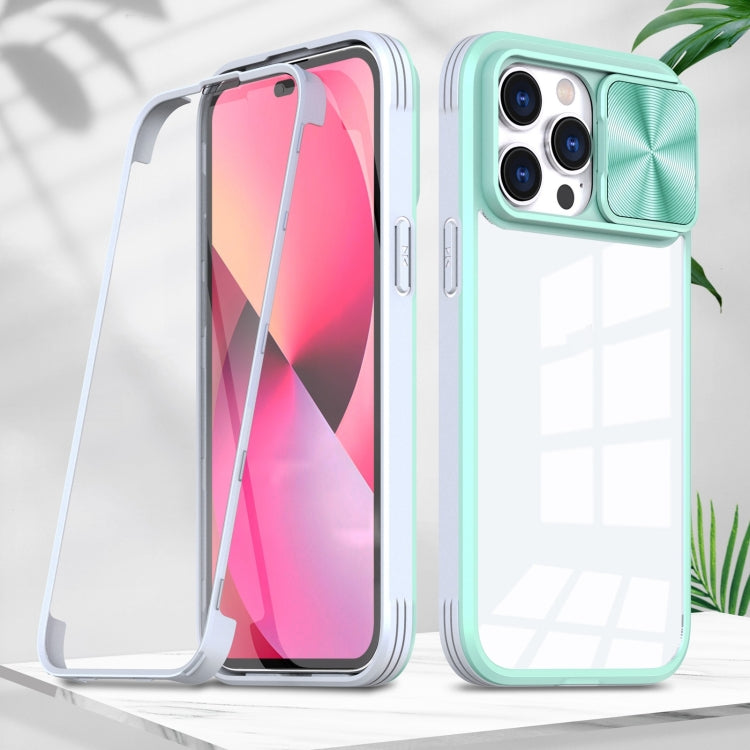 For iPhone 14 Pro 360 Full Body Sliding Camshield Phone Case