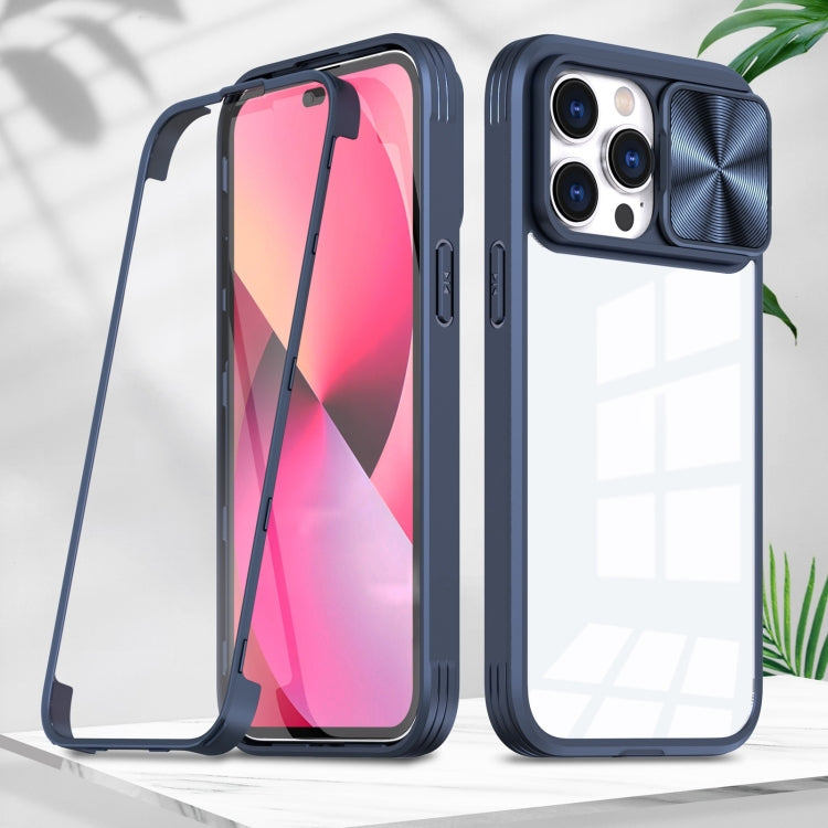 For iPhone 14 Pro Max 360 Full Body Sliding Camshield Phone Case