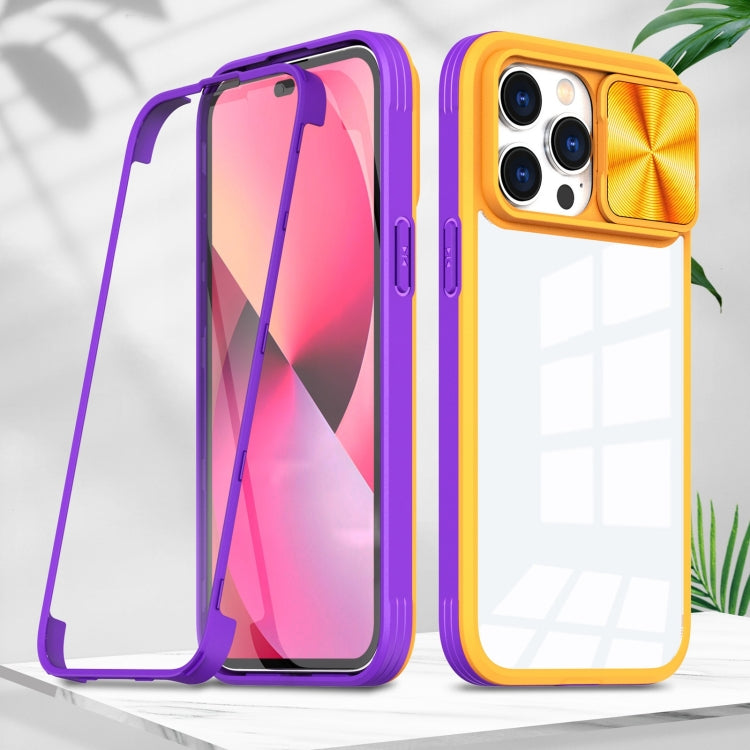 For iPhone 14 Pro Max 360 Full Body Sliding Camshield Phone Case
