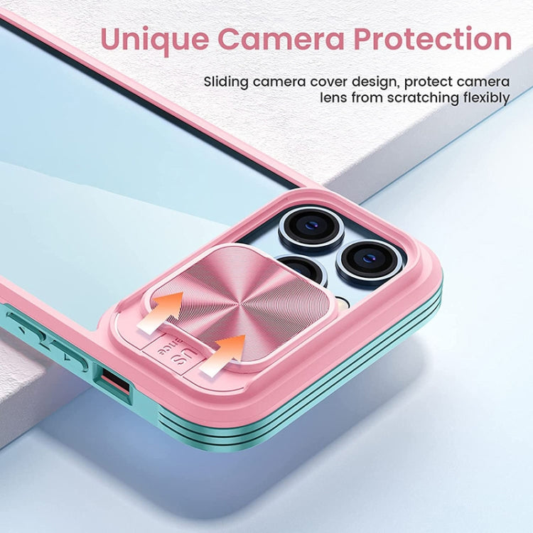 For iPhone 14 Pro Max 360 Full Body Sliding Camshield Phone Case