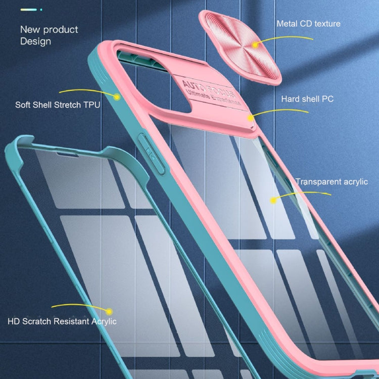 For iPhone 13 360 Full Body Sliding Camshield Phone Case