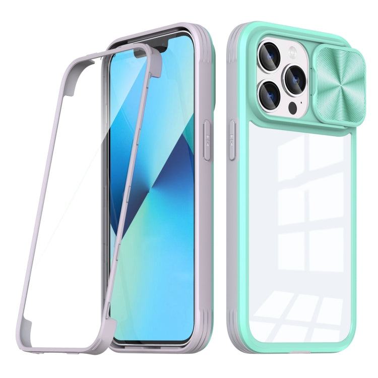 For iPhone 13 Pro 360 Full Body Sliding Camshield Phone Case