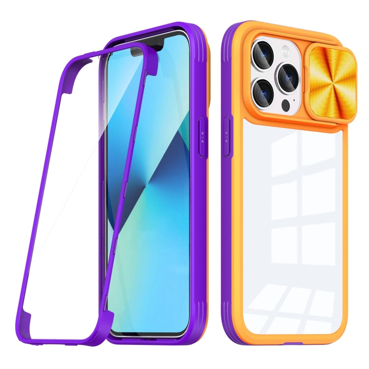 For iPhone 13 Pro 360 Full Body Sliding Camshield Phone Case