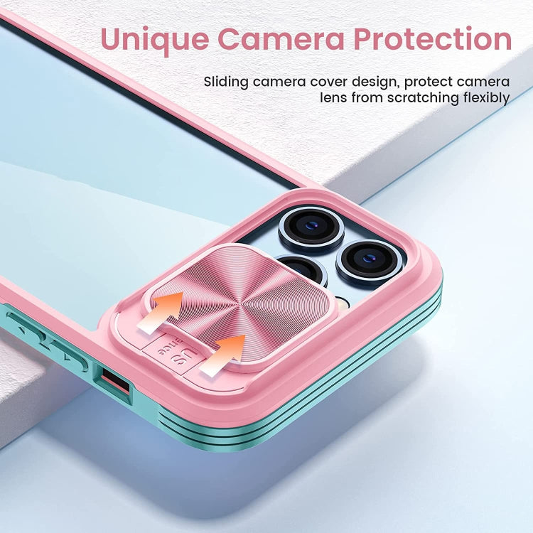For iPhone 13 Pro 360 Full Body Sliding Camshield Phone Case