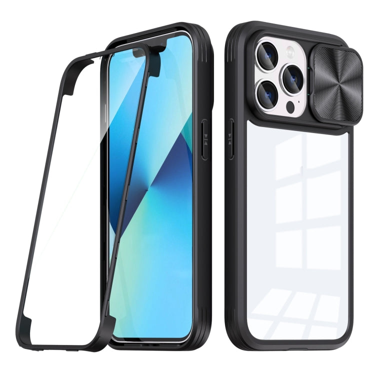 For iPhone 13 Pro Max 360 Full Body Sliding Camshield Phone Case