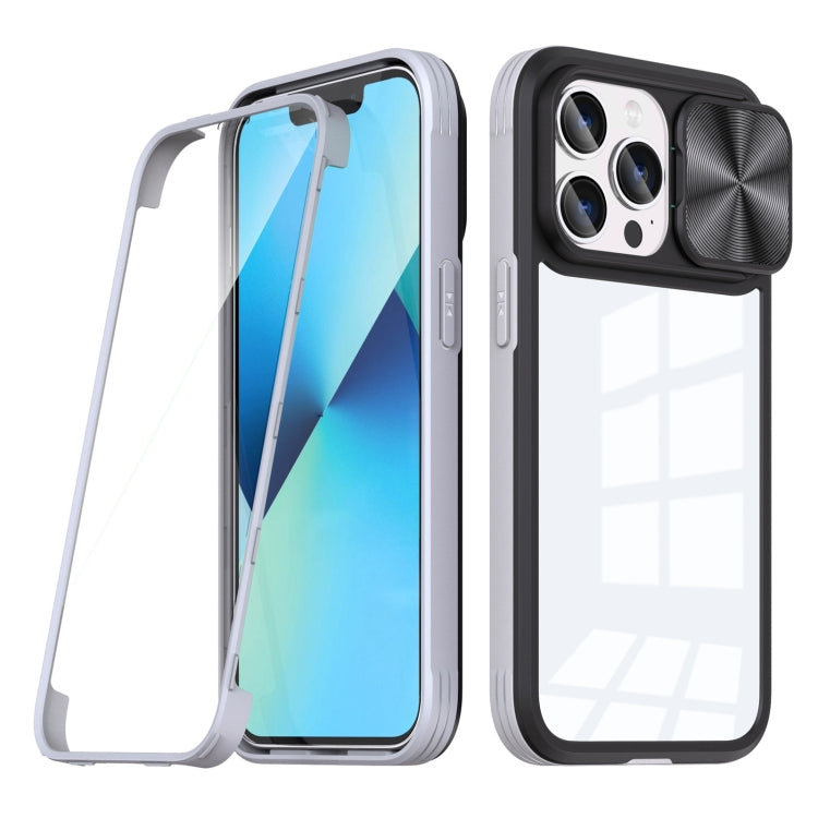 For iPhone 13 Pro Max 360 Full Body Sliding Camshield Phone Case