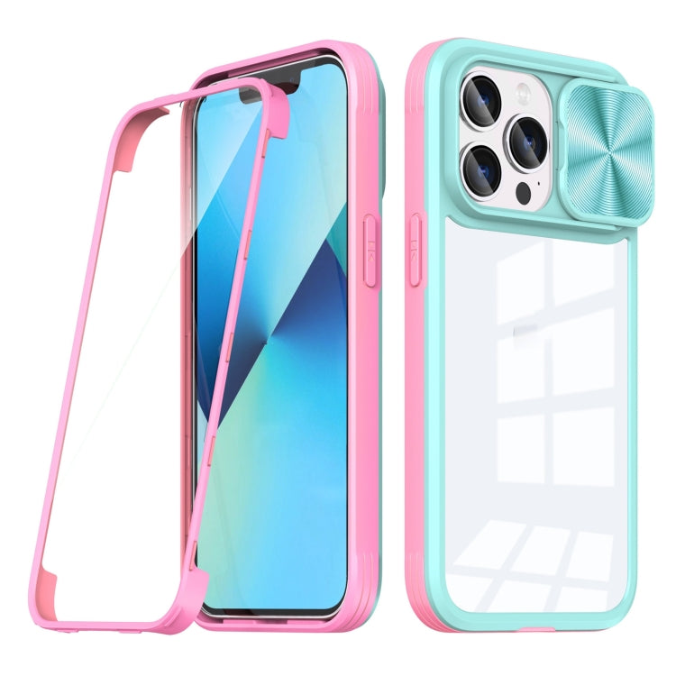 For iPhone 13 Pro Max 360 Full Body Sliding Camshield Phone Case