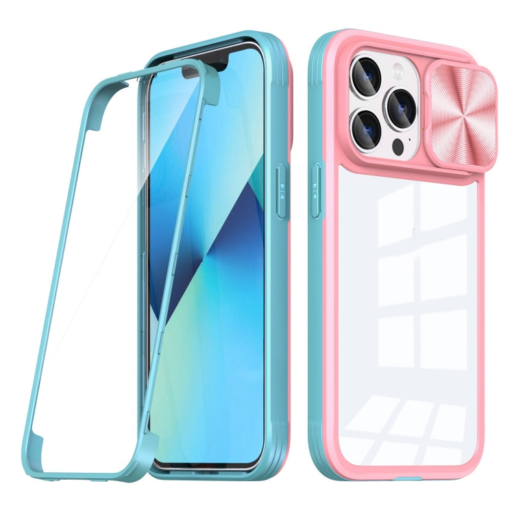For iPhone 13 Pro Max 360 Full Body Sliding Camshield Phone Case