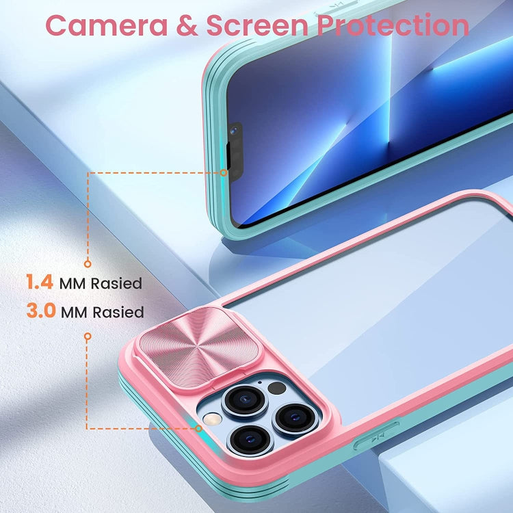 For iPhone 13 Pro Max 360 Full Body Sliding Camshield Phone Case