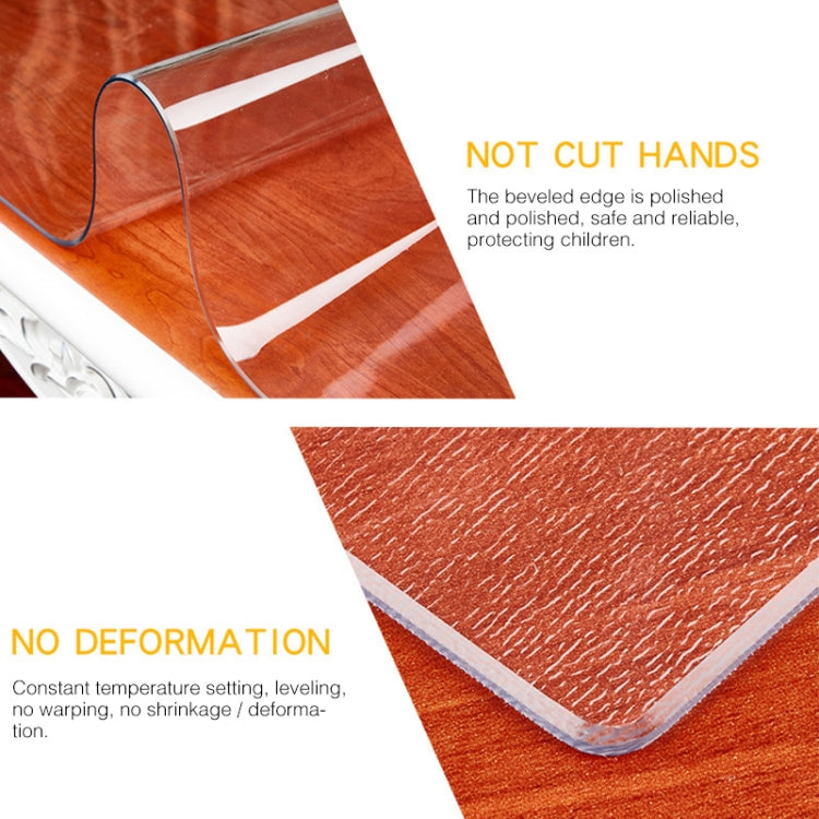 85x135cm Waterproof Oilproof Transparent PVC Disposable Tablecloth Coffee Table Mat