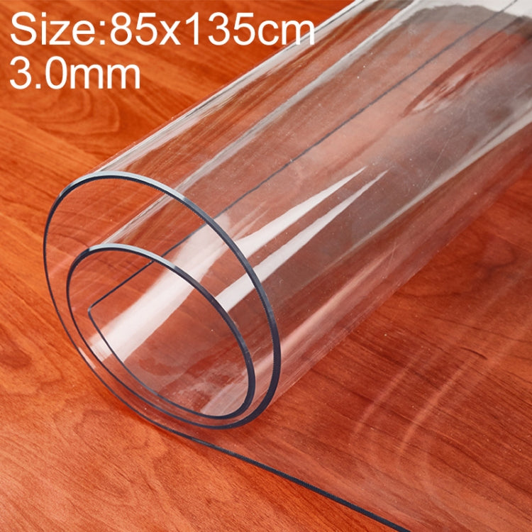 85x135cm Waterproof Oilproof Transparent PVC Disposable Tablecloth Coffee Table Mat