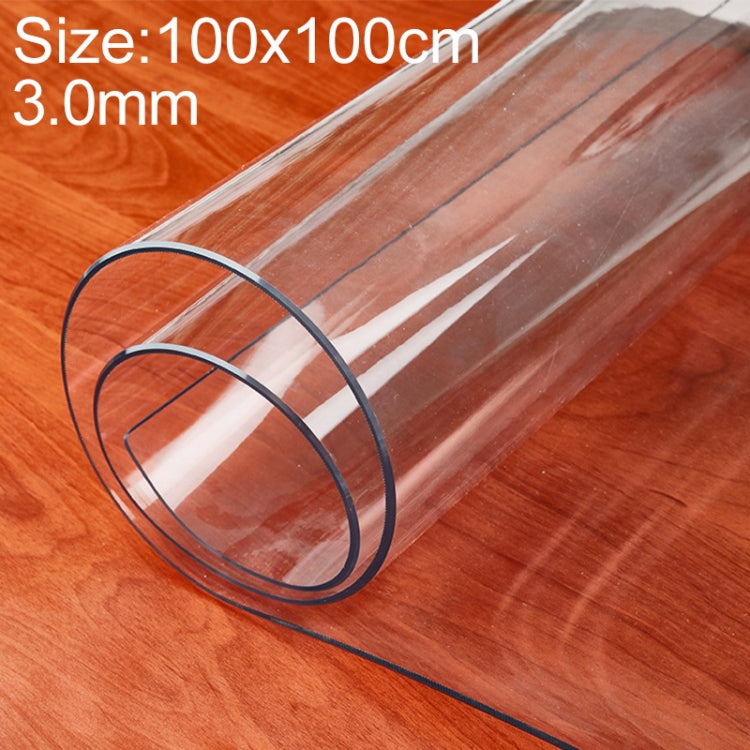 100x100cm Waterproof Oilproof Transparent PVC Disposable Tablecloth Coffee Table Mat