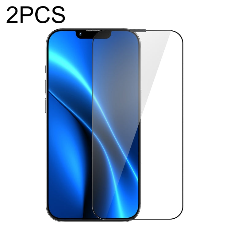 For iPhone 14 Plus / 13 Pro Max Baseus 2pcs 0.3mm Full-screen Crystal Tempered Glass Film